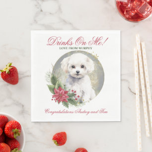 Guardanapo De Papel Bichon Frise Wedding Napkins Com Cães Foto