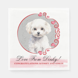 Guardanapo De Papel Bichon Frise Wedding Napkins Com Cães Foto