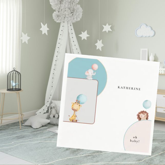 Guardanapo De Papel Bichos Cachorros com Chá de fraldas de Balões (Criador carregado)