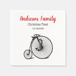 Guardanapo De Papel Bicicleta de Viagem Velocipede Penny Farthing