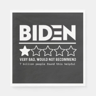 Guardanapo De Papel Biden Muito Ruim Não Recomendaria Camisa-T