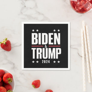 Guardanapo De Papel Biden Trump 2024 Funny Eletion VP Presidencial