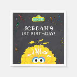 Guardanapo De Papel Big Bird Chalkboard Confetti Birthday