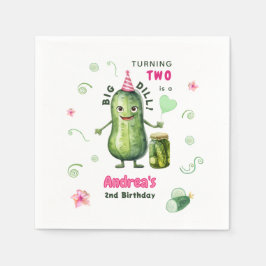 Guardanapo De Papel Big Dill Pickle Girl Birthday Any Age