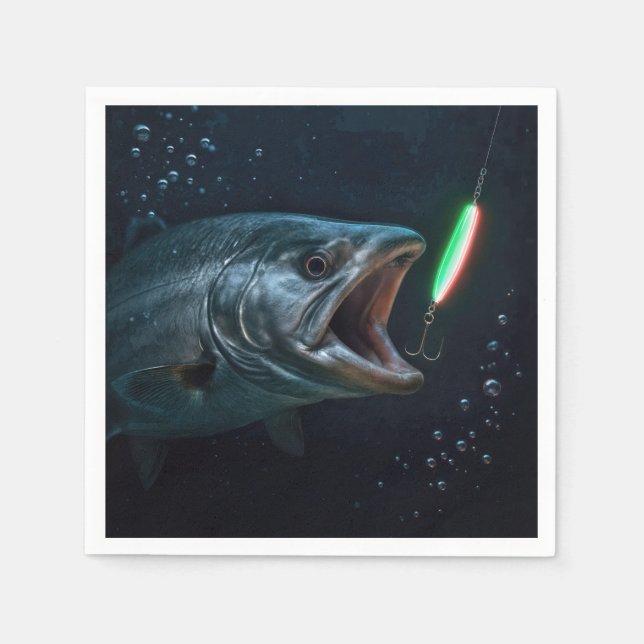 Guardanapo De Papel Big Fish with Neon Lure (Frente)