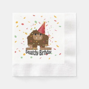 Guardanapo De Papel Bigfoot Bastão de Cartografia de Birthday Bonito