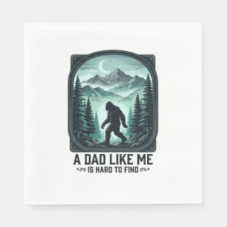 Guardanapo De Papel Bigfoot Dad Vintage Engraving Funny Father Shirt D