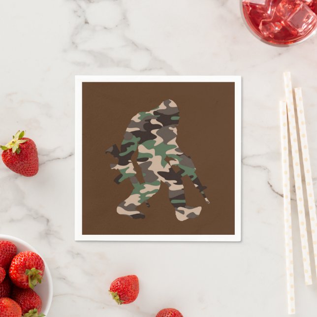 Guardanapo De Papel Bigfoot Sasquatch Camuflagem  (Insitu)