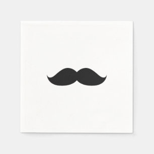 Guardanapo De Papel Bigode preto engraçado bonito