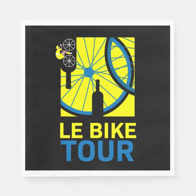Guardanapo De Papel Bike Tour Art (Frente)