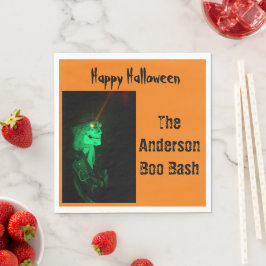 Guardanapo De Papel Biker Billy Halloween Skeleton Pumpkin Orange