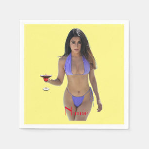 Guardanapo De Papel Bikini Bikini - Boca-Boca de Cabeça Negra