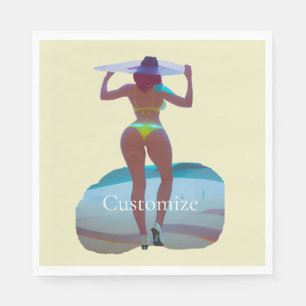 Guardanapo De Papel Bikini Booty Beach Girl Thunder_Cove