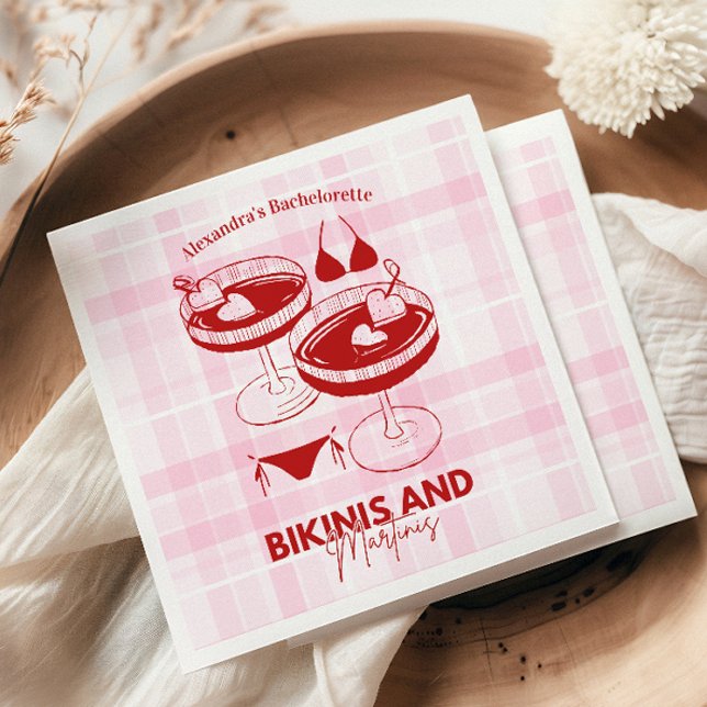 Guardanapo De Papel Bikinis E Martinis Bachelorette (Criador carregado)