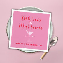 Bikinis E Martinis Festa de solteira Rosa E Vermel