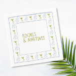 Guardanapo De Papel Bikinis & Martinis Festa de solteira Azul<br><div class="desc">Dê à sua solteira de solteira uma elegância incomparável e um encanto lúgubre usando nossos delicados guardanapos de papel "Bikinis & Martinis". Criados para a noiva a ser discernível, estes guardanapos apresentam uma fronteira chica adornada com óculos brancos de martini e na moda biquinis, estabelecendo o tom perfeito para uma...</div>