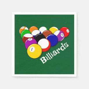 Guardanapo De Papel Billiard Balls - Papel de Design