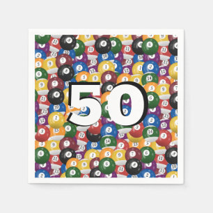 Guardanapo De Papel Billiard Balls para o 50º aniversário