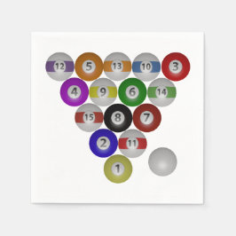 Guardanapo De Papel Billiards Oito Ball Rack