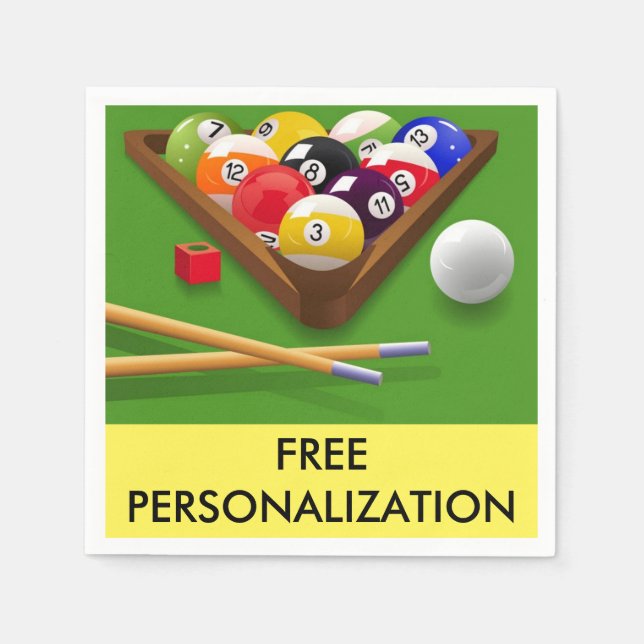 Guardanapo De Papel Billiards Paper Napkins (Frente)