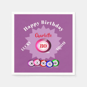 Guardanapo De Papel Bingo Themed Festa de aniversário Personalizada 