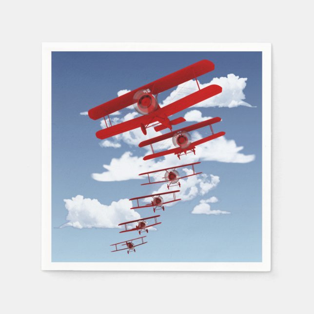 Guardanapo De Papel Biplano Retro (Frente)