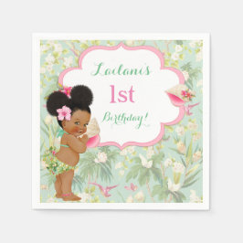 Guardanapo De Papel Biquíni de Bebê Menina Tropical Luau Havaiano Puff