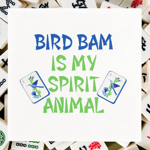 Guardanapo De Papel Bird Bam é o meu espírito Azulejos de pássaros Mah