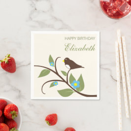 Guardanapo De Papel Bird Birthday