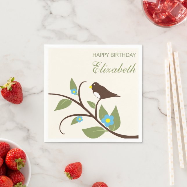 Guardanapo De Papel Bird Birthday (Insitu)