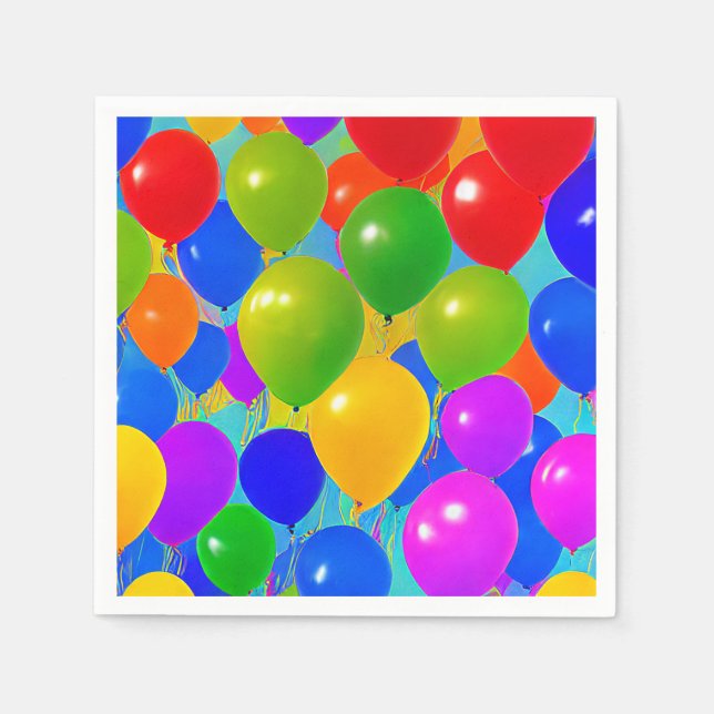 Guardanapo De Papel Birthday Balloon Napkins (Frente)