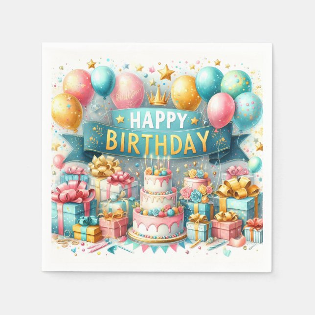 Guardanapo De Papel Birthday Bash Bliss (Frente)