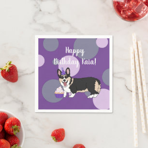 Guardanapo De Papel Birthday Corgi