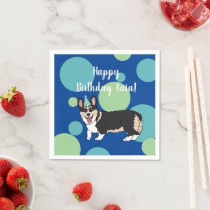 Guardanapo De Papel Birthday Corgi