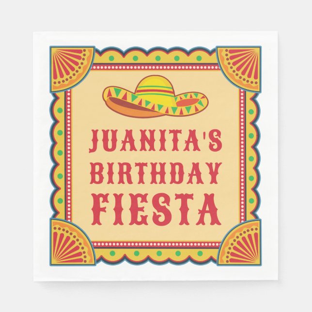 Guardanapo De Papel Birthday Fiesta Napkins (Frente)