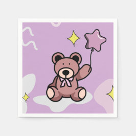 Guardanapo De Papel Birthday Girl Teddy Bear