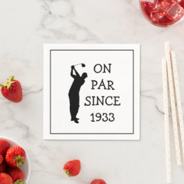 Guardanapo De Papel Birthday Golfer Engraçado 90 feliz Pai Par