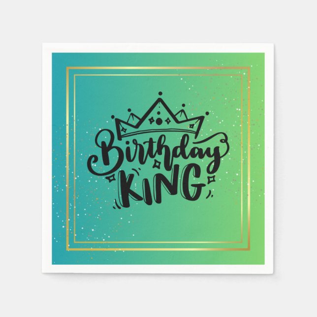 Guardanapo De Papel Birthday King Paper Napkins (Frente)