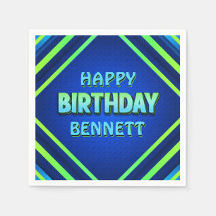 Guardanapo De Papel Birthday Neon