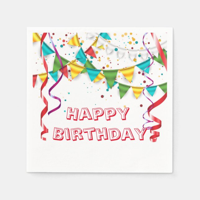 Guardanapo De Papel Birthday Paper Napkins (Frente)
