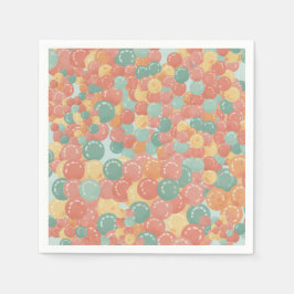 Guardanapo De Papel Birthday Picnic, Cute Retro Style