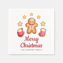 Guardanapo De Papel Biscoito de Natal Bonito Feliz Natal