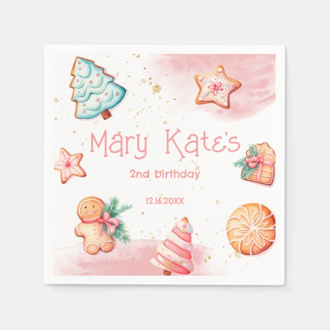 Guardanapo De Papel Biscoito de Natal Dois Doce (Frente)