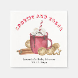 Guardanapo De Papel Biscoitos de Natal e chás de fraldas de cacau