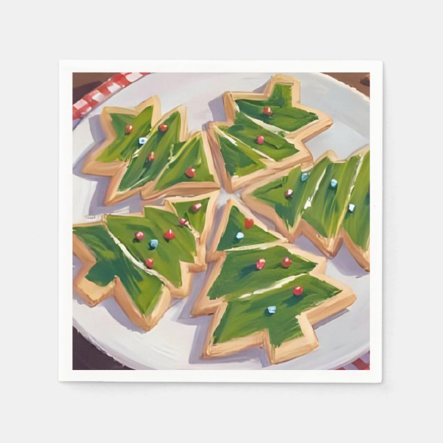 Guardanapo De Papel Biscoitos de Natal Festa de Fim de Ano (Frente)