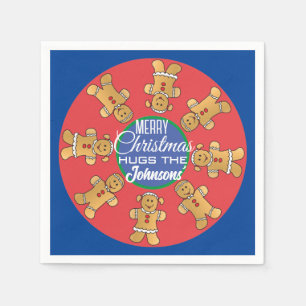 Guardanapo De Papel Biscoitos de Pão de Natal Azul