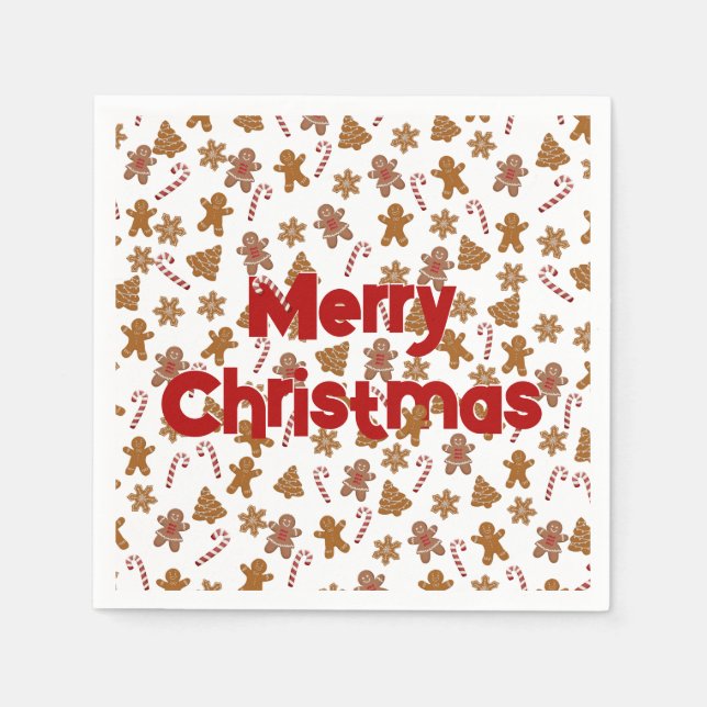 Guardanapo De Papel Biscoitos e Canas Doces (Frente)