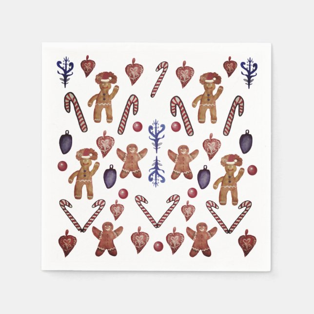 Guardanapo De Papel Biscoitos e Doces de Natal (Frente)