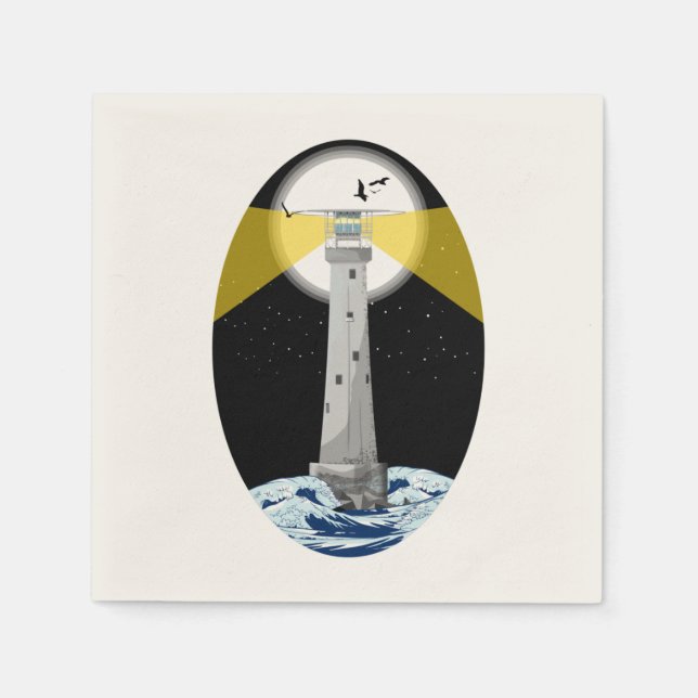 Guardanapo De Papel Bishop Rock Lighthouse (Frente)