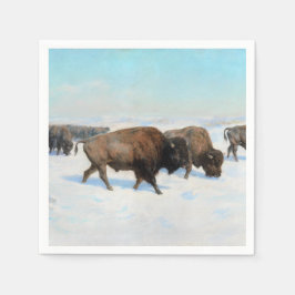 Guardanapo De Papel Bison in the Snow (por Rosa Bonheur)